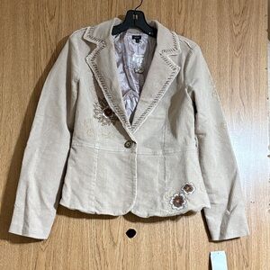 Aziz Chic Embroidered Women's Blazer